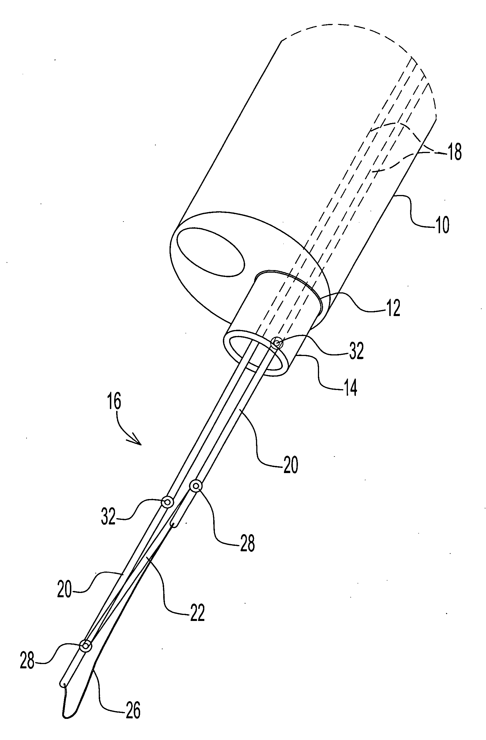Endoscopic mucosal resection method and associated instrument