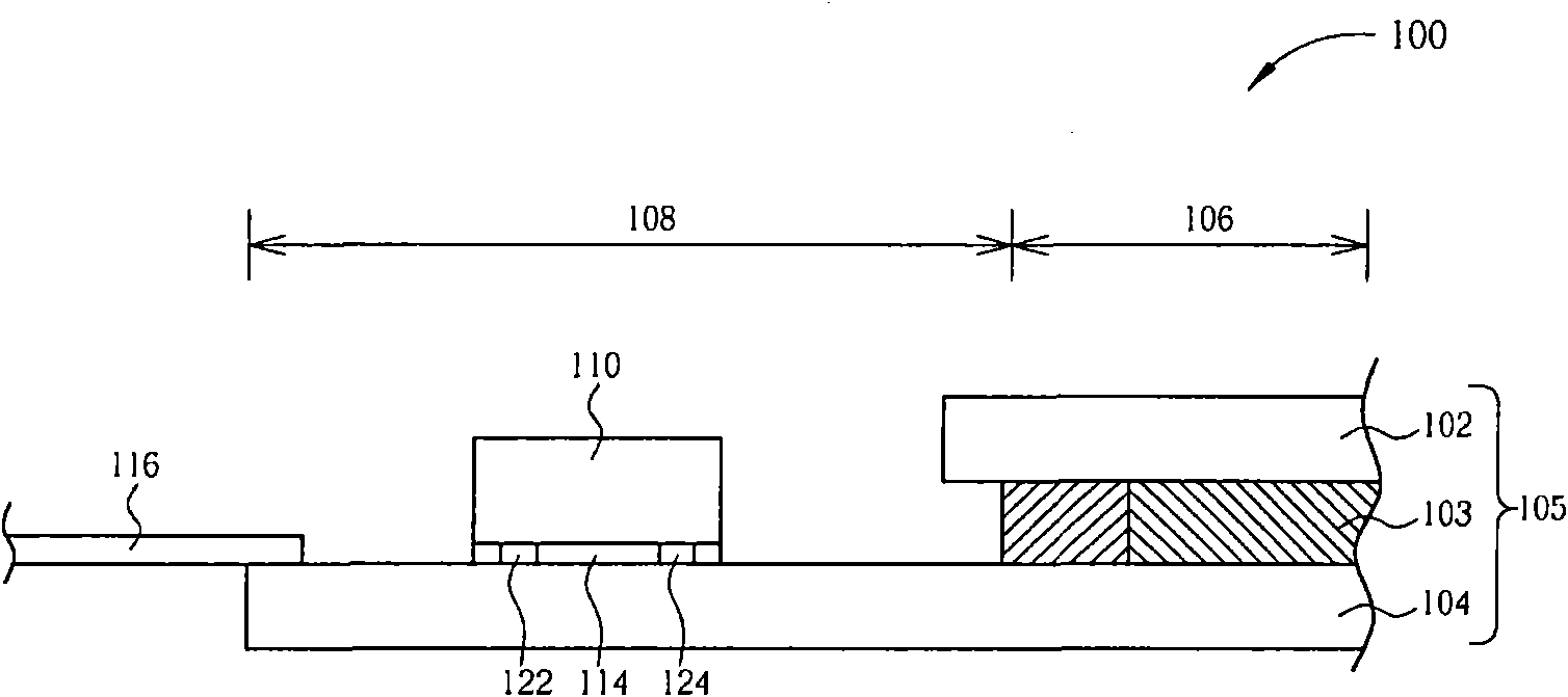 Chip with drive integrated circuit and corresponding liquid crystal display