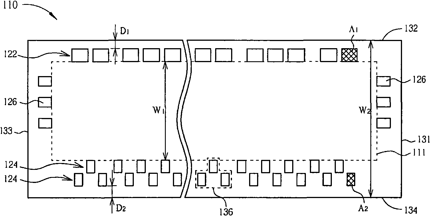 Chip with drive integrated circuit and corresponding liquid crystal display