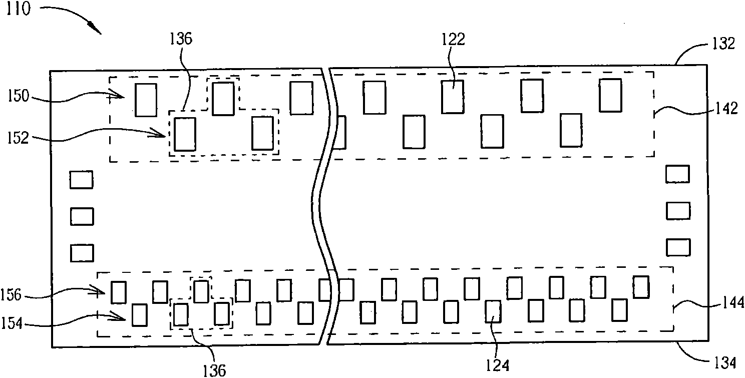 Chip with drive integrated circuit and corresponding liquid crystal display