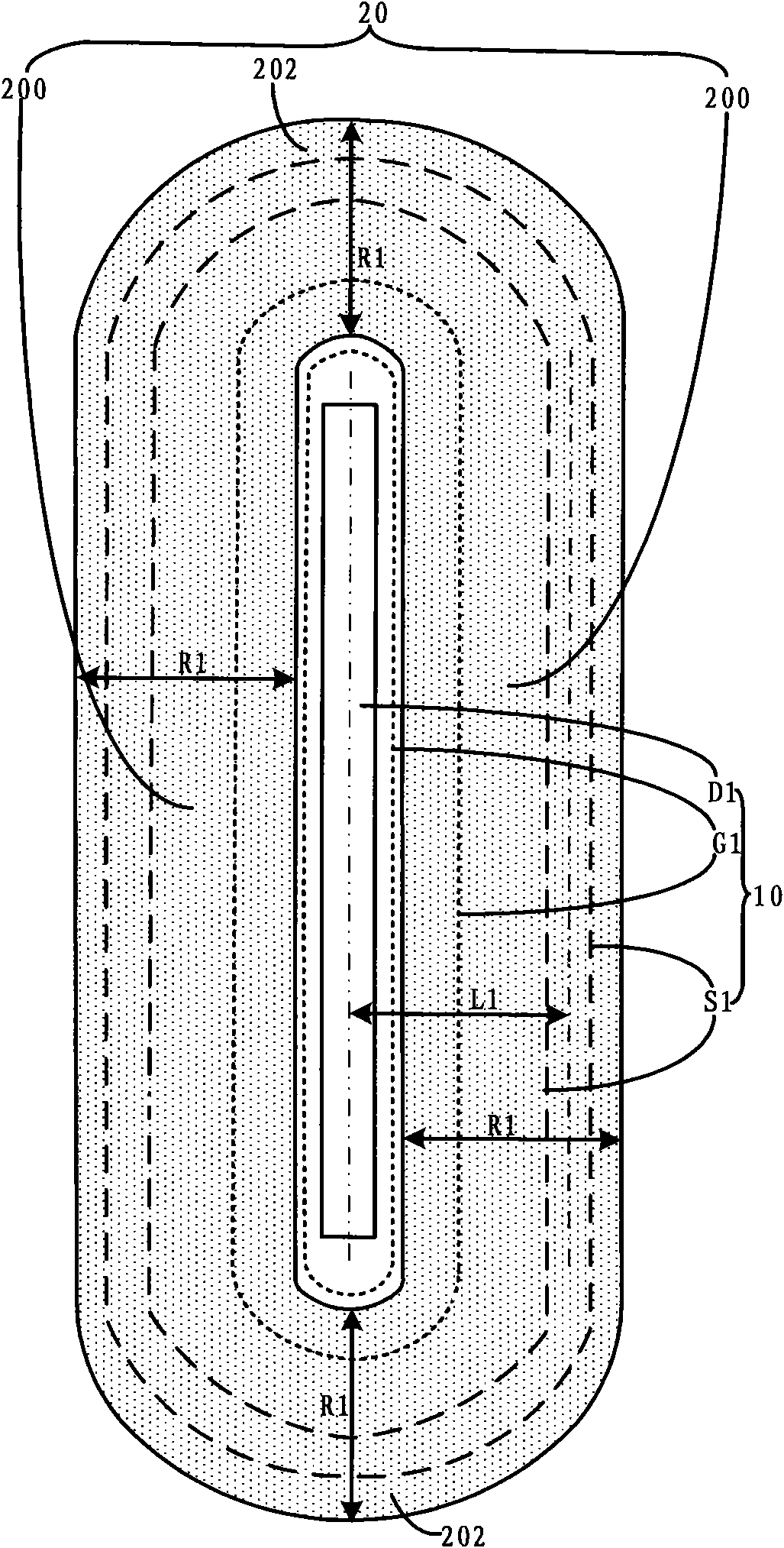 Element layout capable of increasing layout efficiency and integration degree