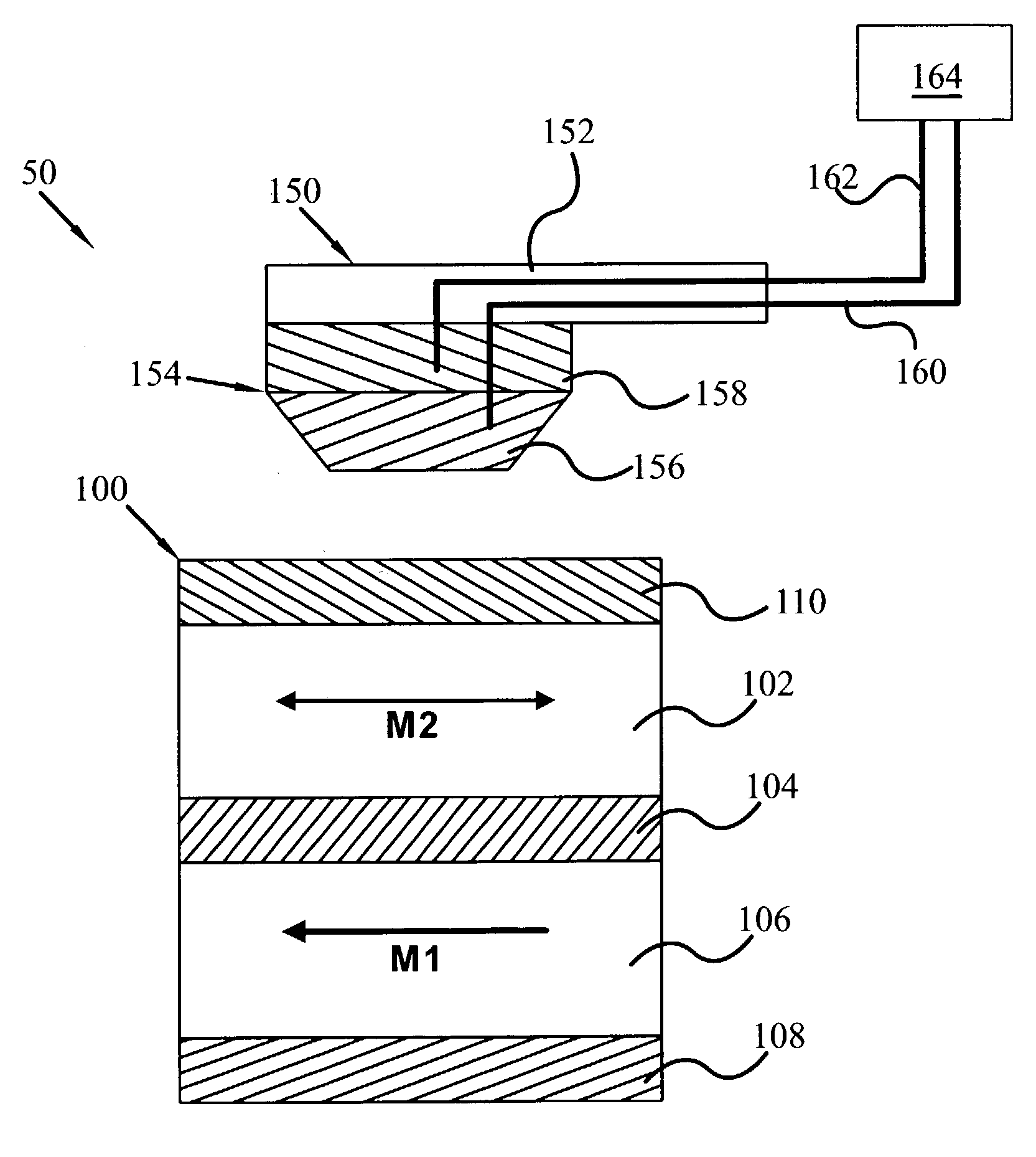 Thermal-assisted magnetic memory storage device