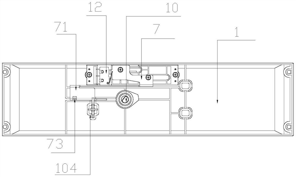 Padlock structure of dual-power change-over switch