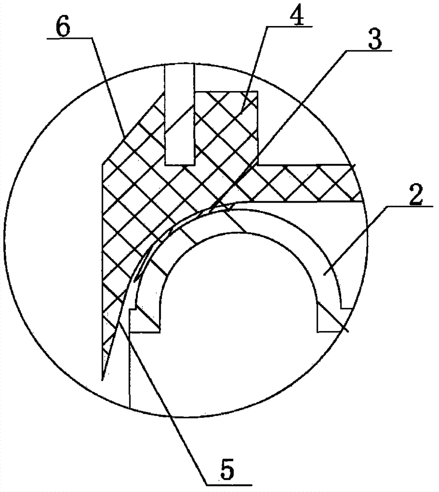 Connecting structure of plastic inspection well and corrugated pipe