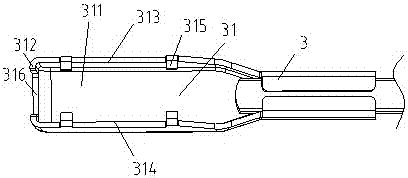 Rocker arm connecting device, rocker arm connecting component using rocker arm connecting device and connecting method