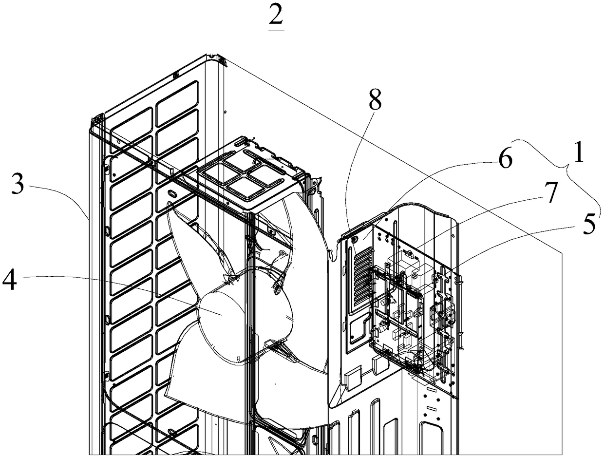 Cooling structure of electric control module and air conditioner outdoor unit