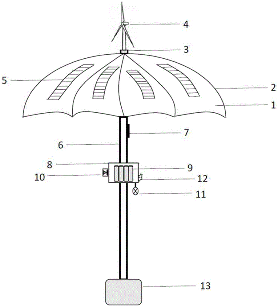 Renewable energy umbrella