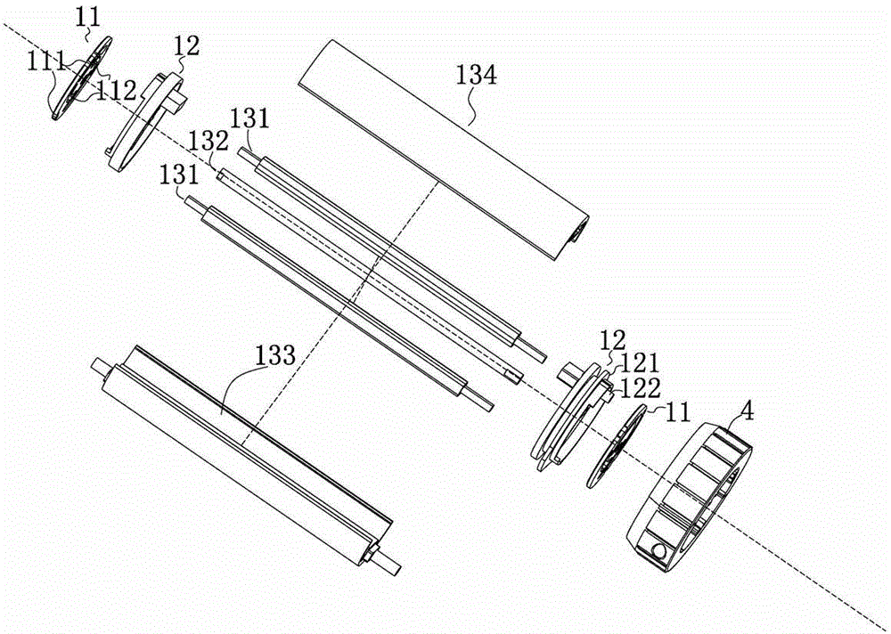 Perming device with diameter variable structure