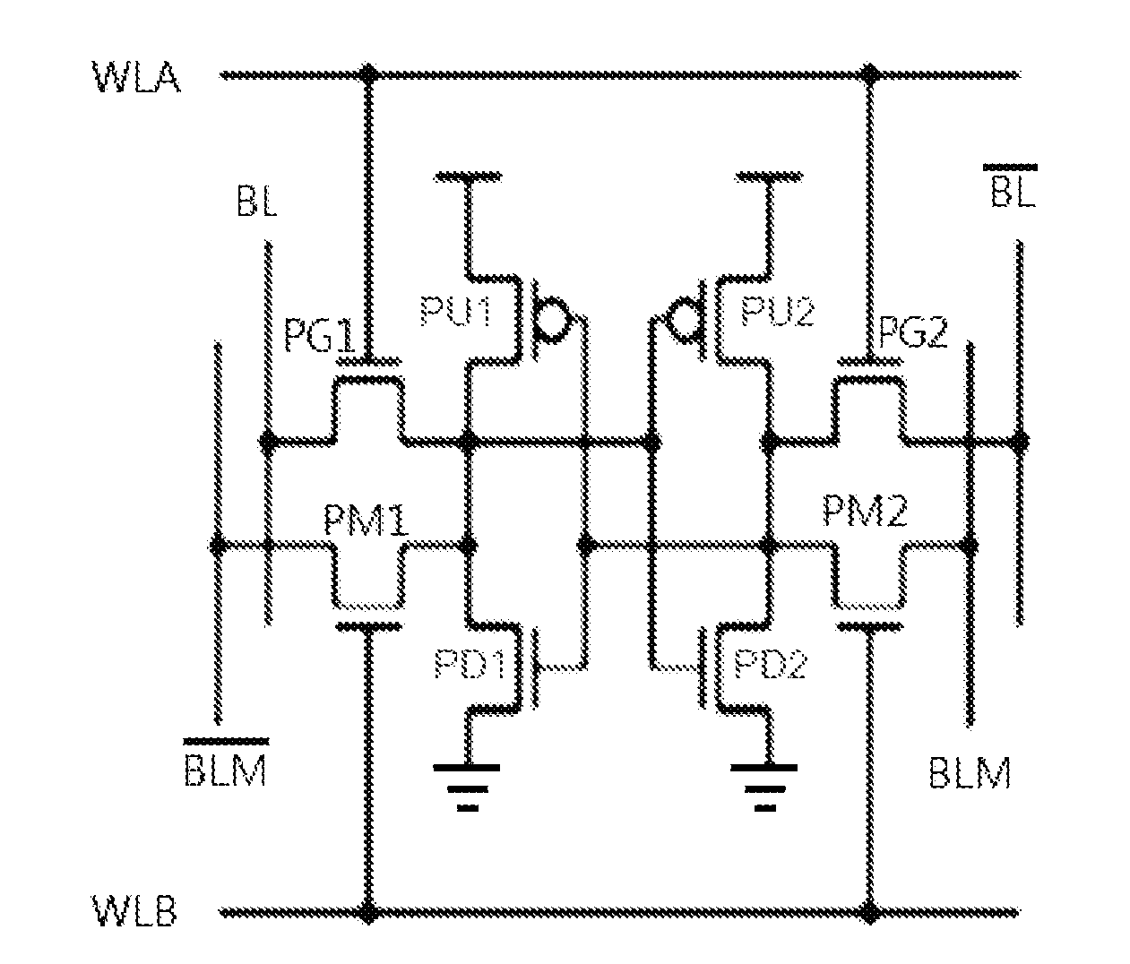 Method of detecting transistors mismatch in a SRAM cell