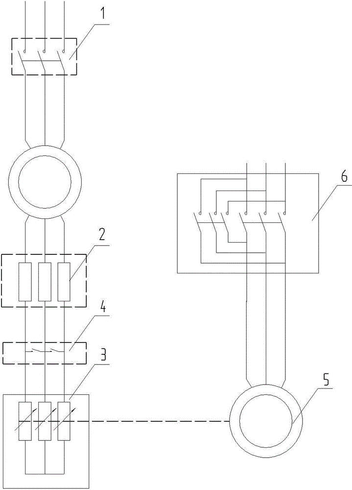 Liquid resistor starting device