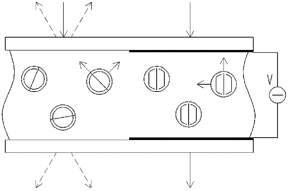 Voltage control light diffusion module and flashing light module and flashing light control method