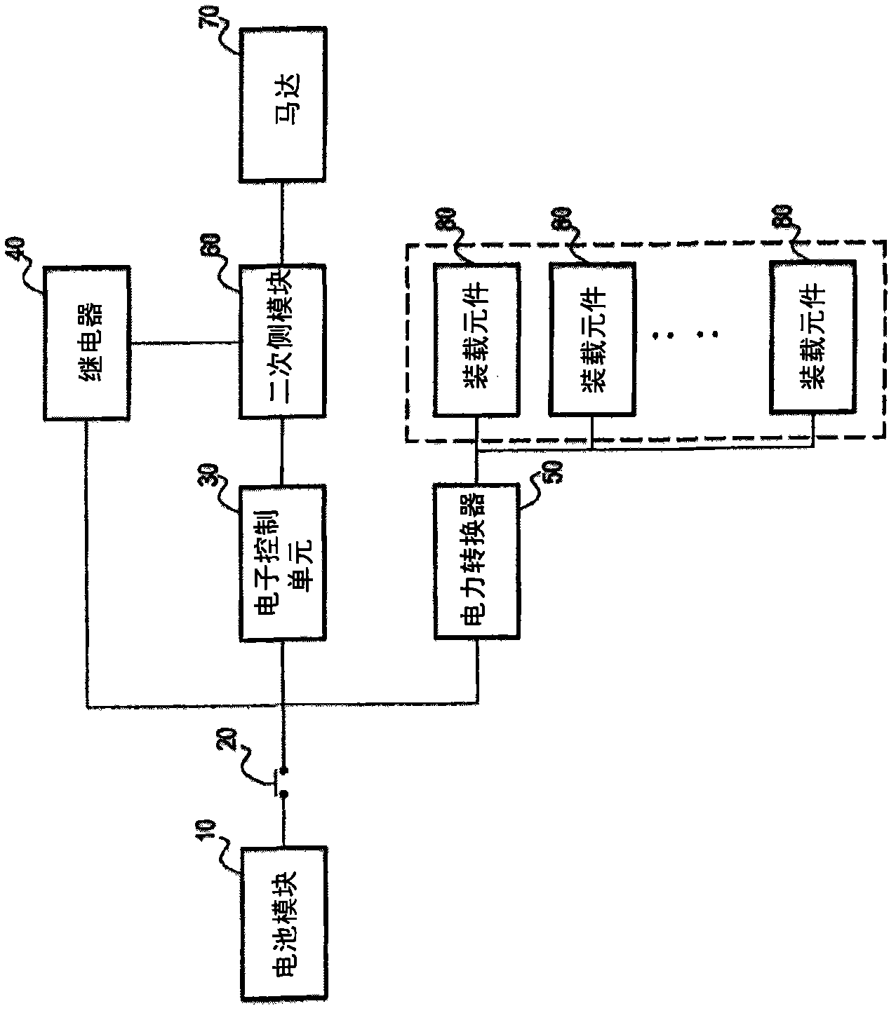 Power control system of electrical vehicle and charging and discharging method of electrical vehicle