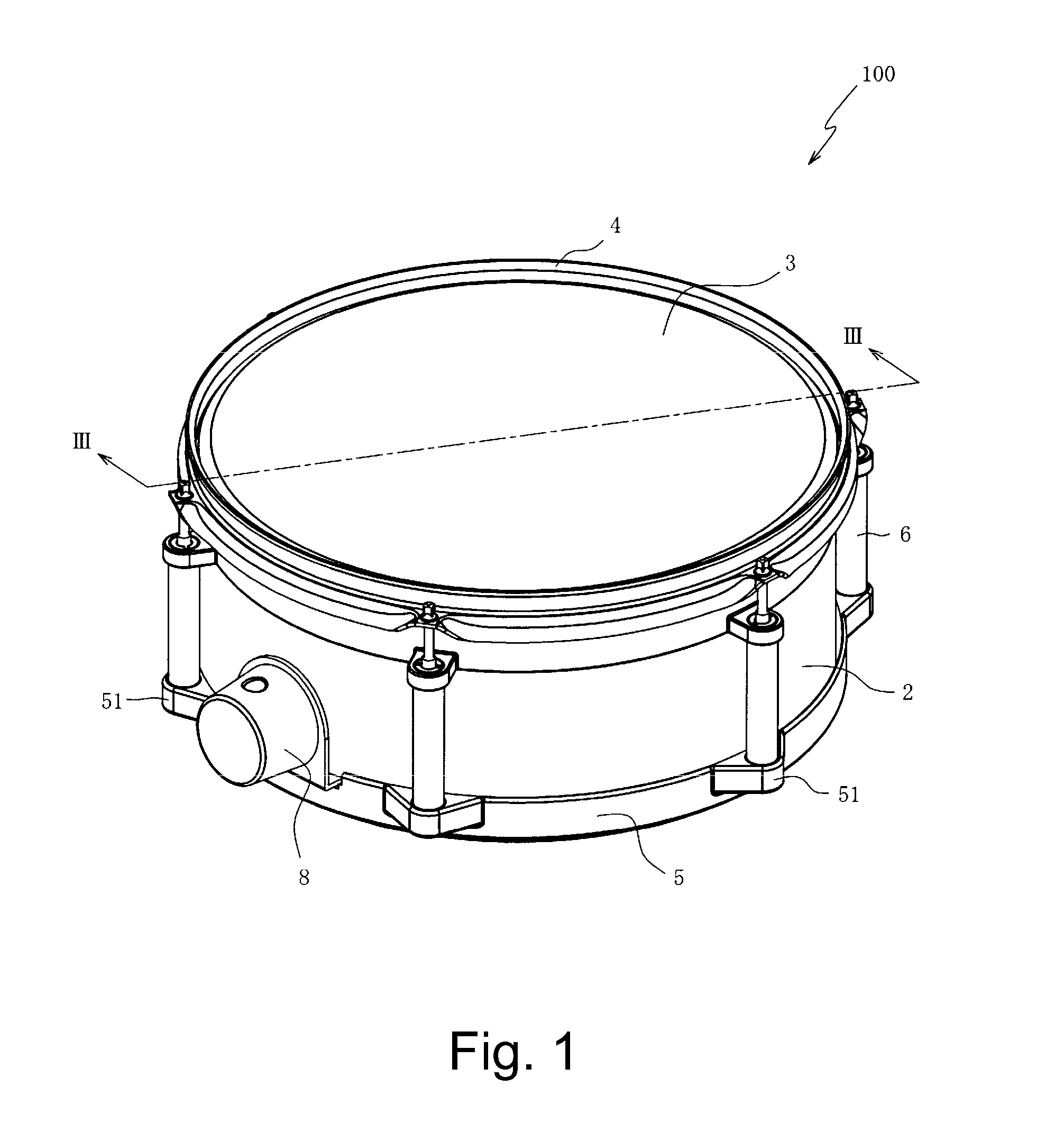 Percussion instrument and method with coupling devices