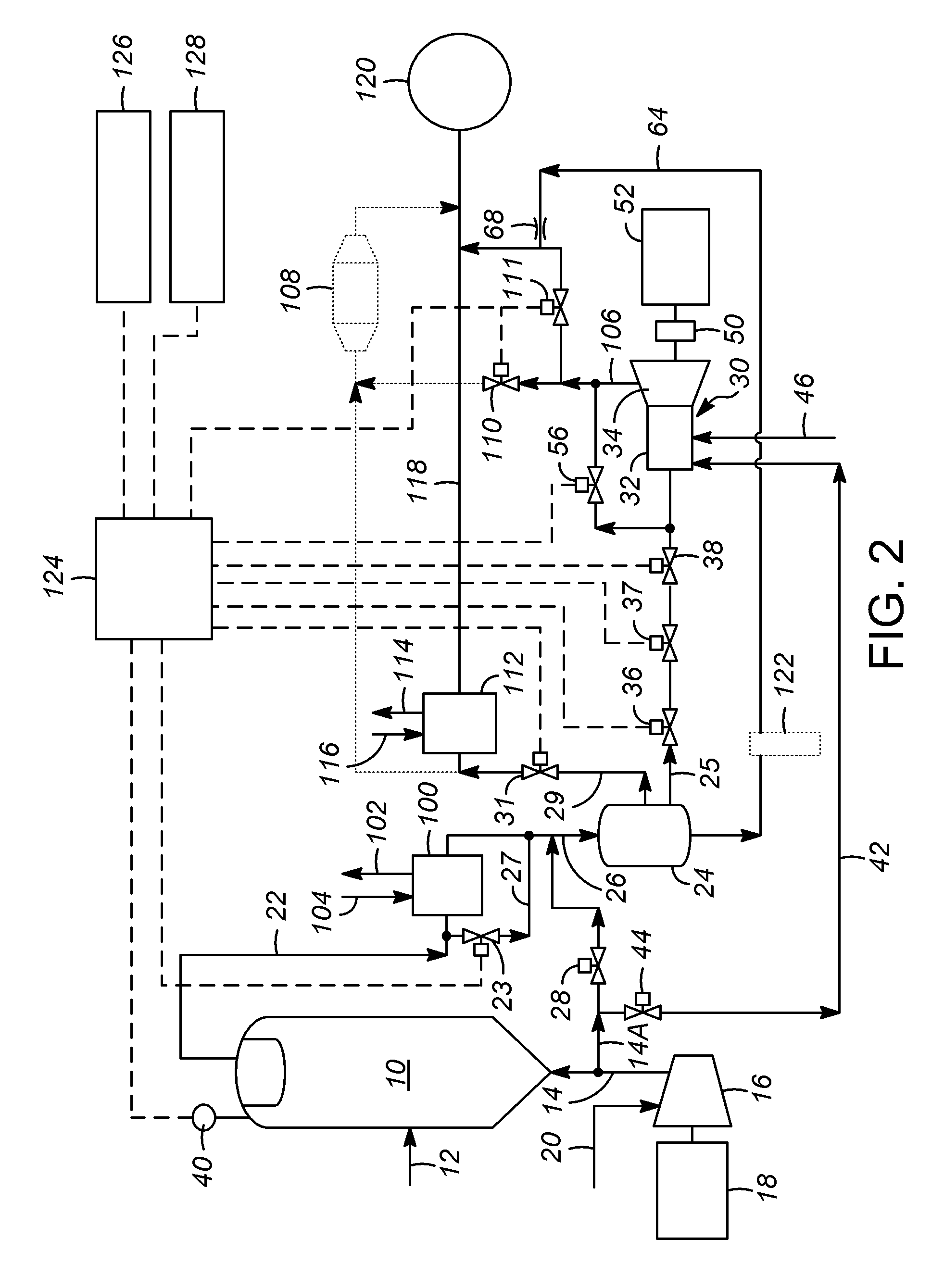 System and process for recovering power and steam from regenerator flue gas
