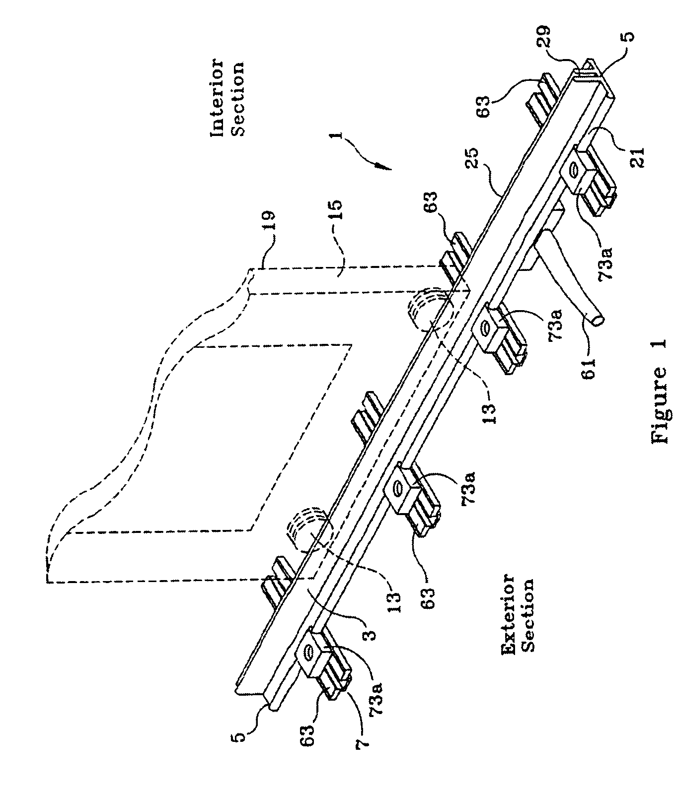 In-floor, adjustable, multiple-configuration track assembly for sliding panels with built-in weep system