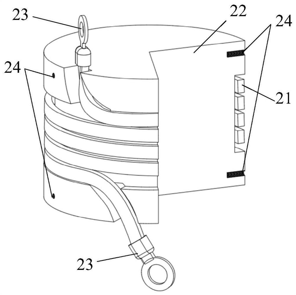 A device for decoupling electrical effects during electromagnetic forming