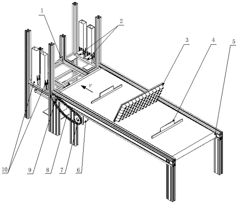 A device and method for recovering empty seedling trays from a fully automatic transplanting machine