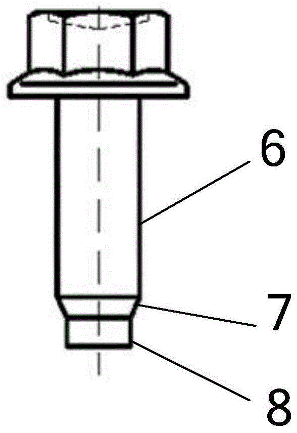 Threaded bolt with taper and its processing tooth plate
