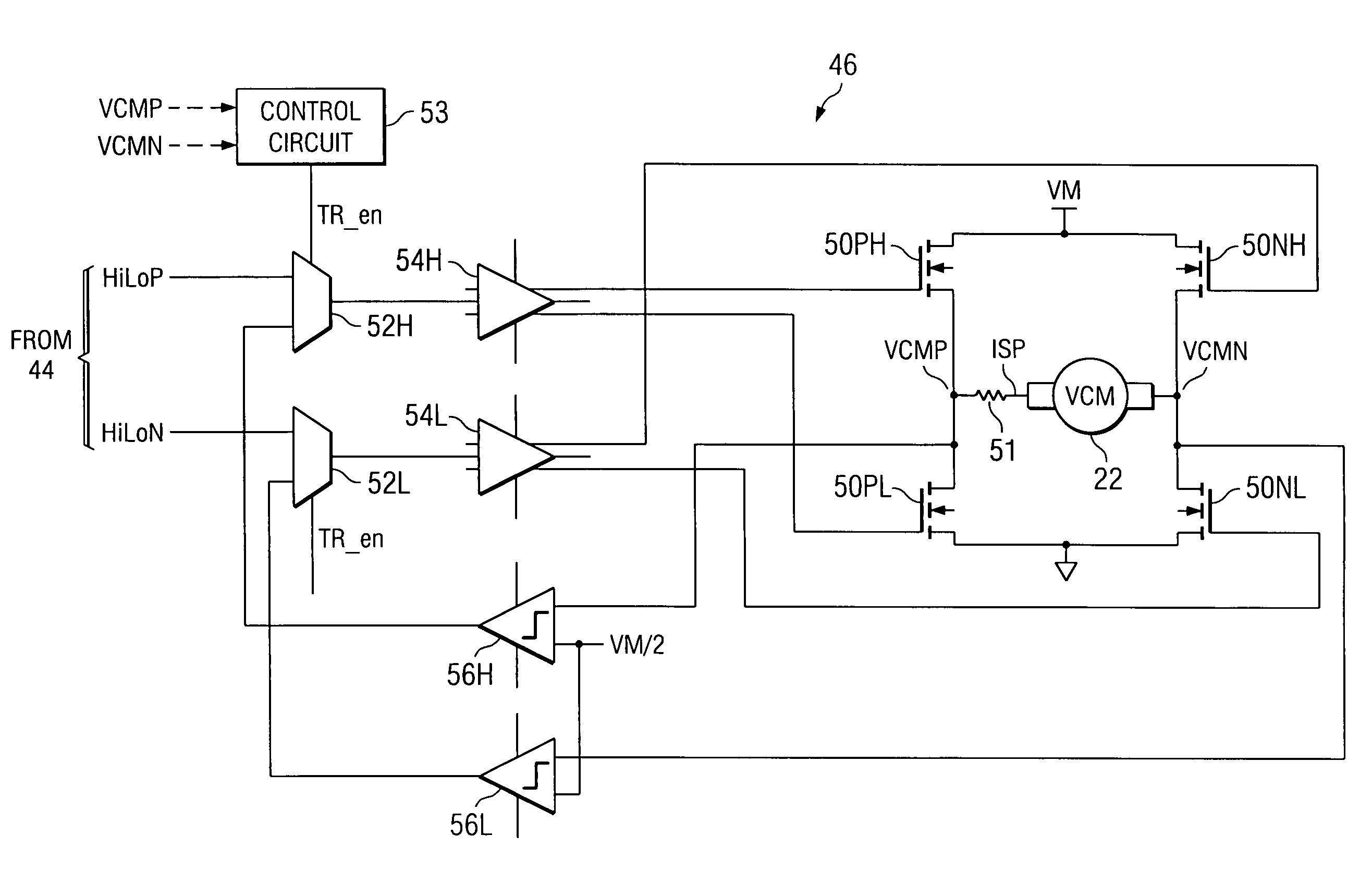 Efficient transition from class D to linear operation in dual-mode voice coil motor controllers