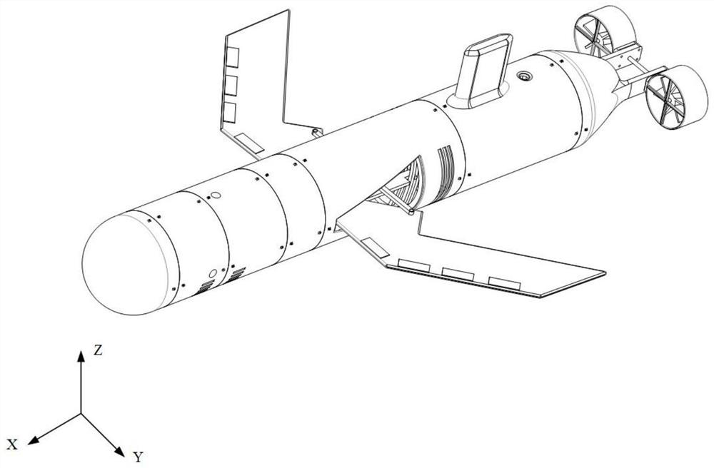 Movement mode of multi-segment combined and wing-span folding underwater robot