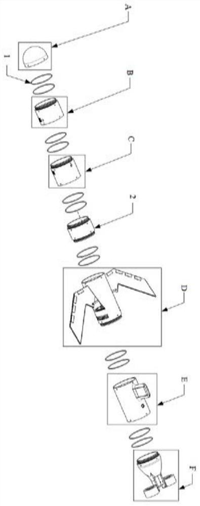 Movement mode of multi-segment combined and wing-span folding underwater robot