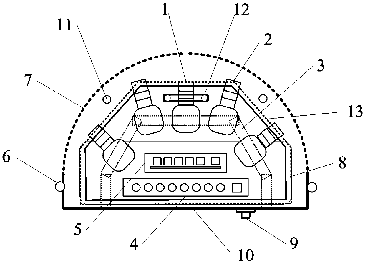 An aircraft cockpit panoramic surveillance camera system