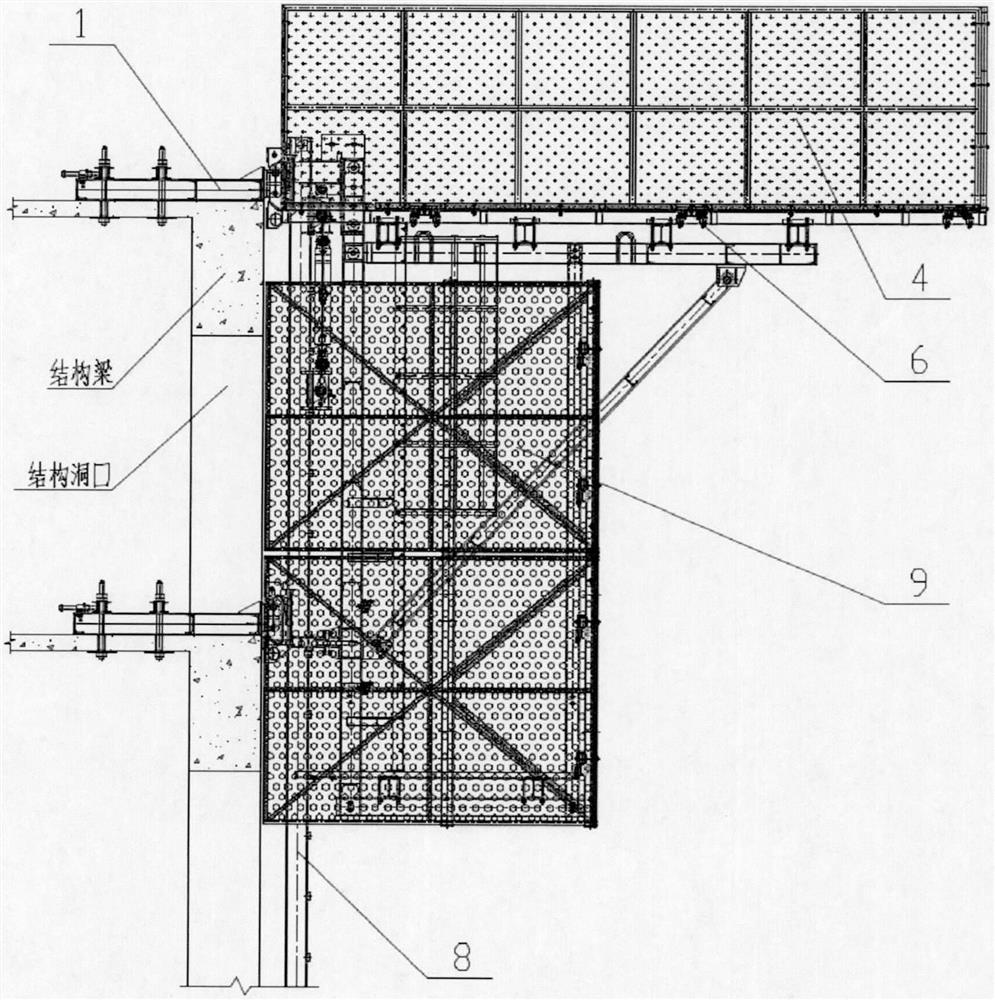 Novel discharging platform with overload alarm function