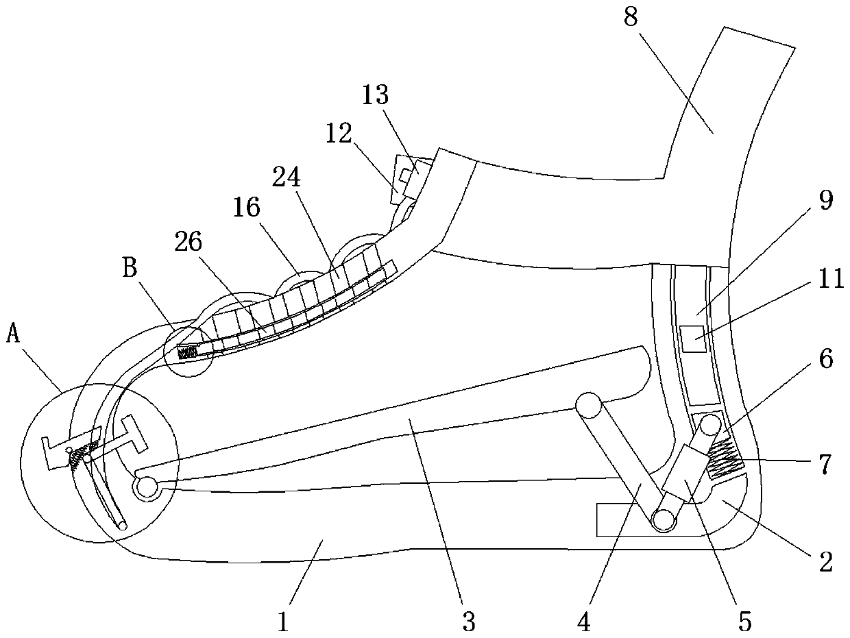 Shoe lace self-tied shoe capable of free high-top and low-top switching