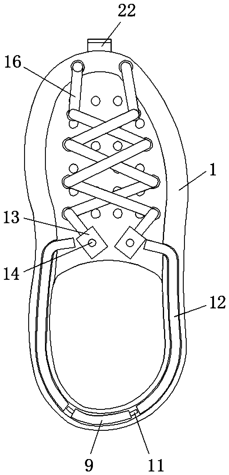 Shoe lace self-tied shoe capable of free high-top and low-top switching