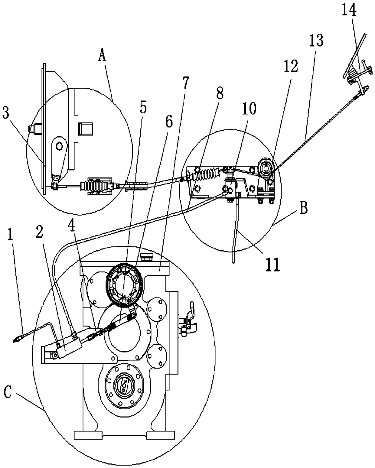 Auxiliary brake mechanism of gearbox