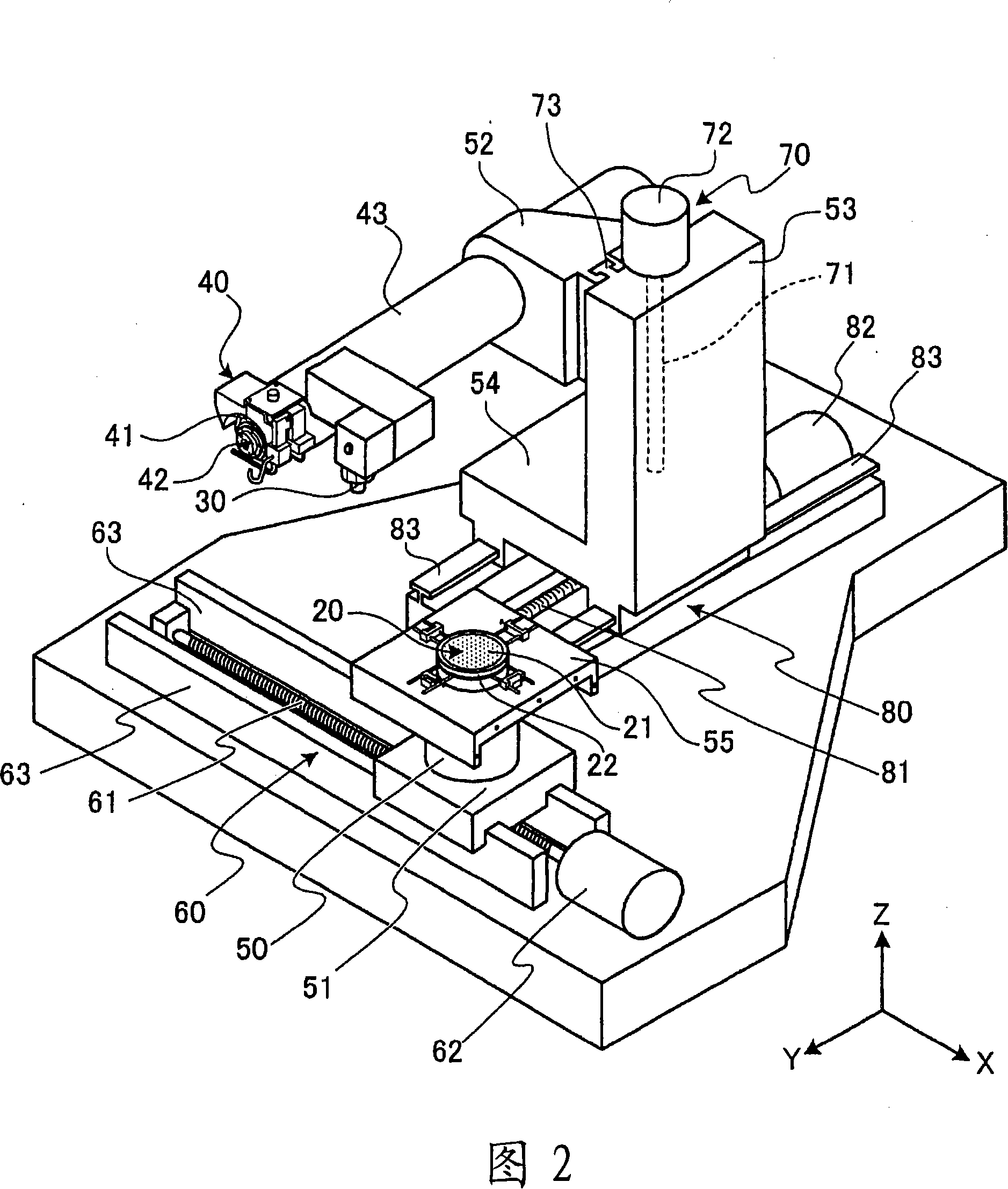 Processing device and suction plate bench