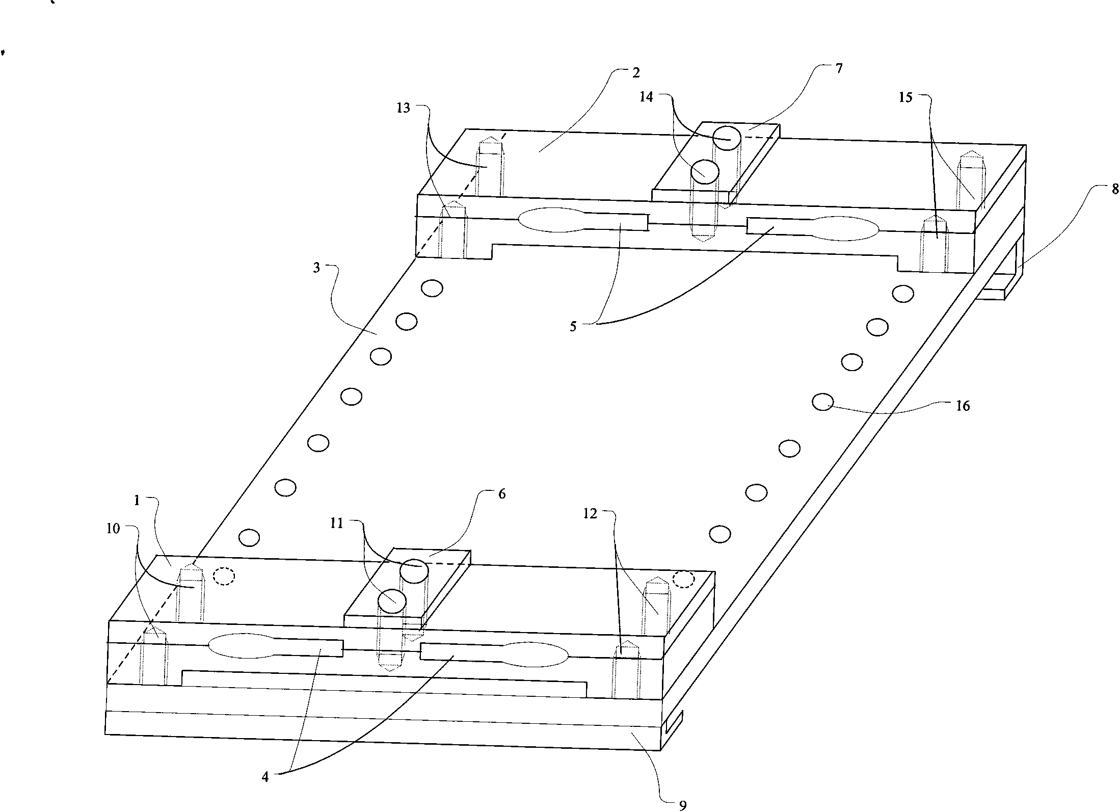 Device for measuring treading force and braking force of airplane and measuring method thereof