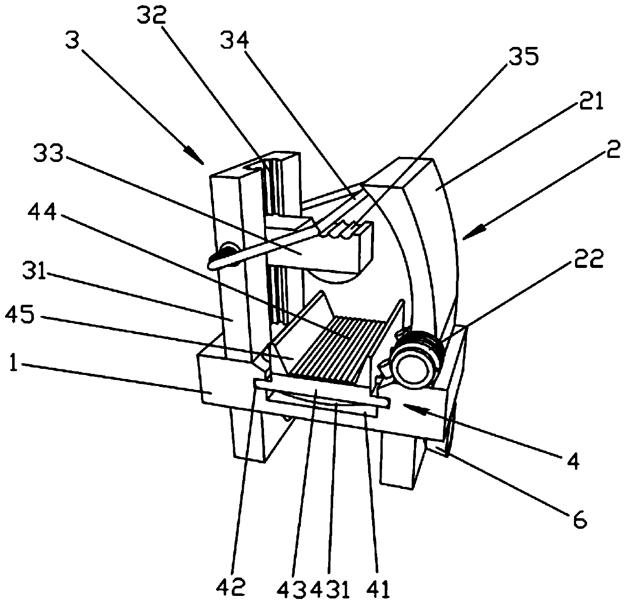 Wire clamping and fixing device for fault indicator