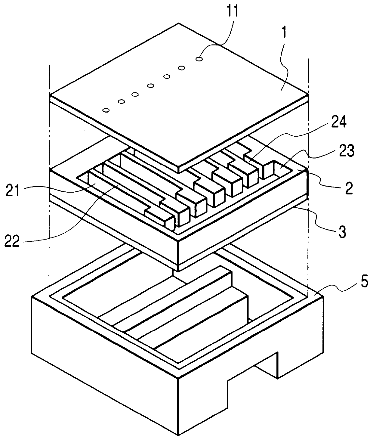Ink-jet recording head with piezoelectric device and method for manufacturing the same