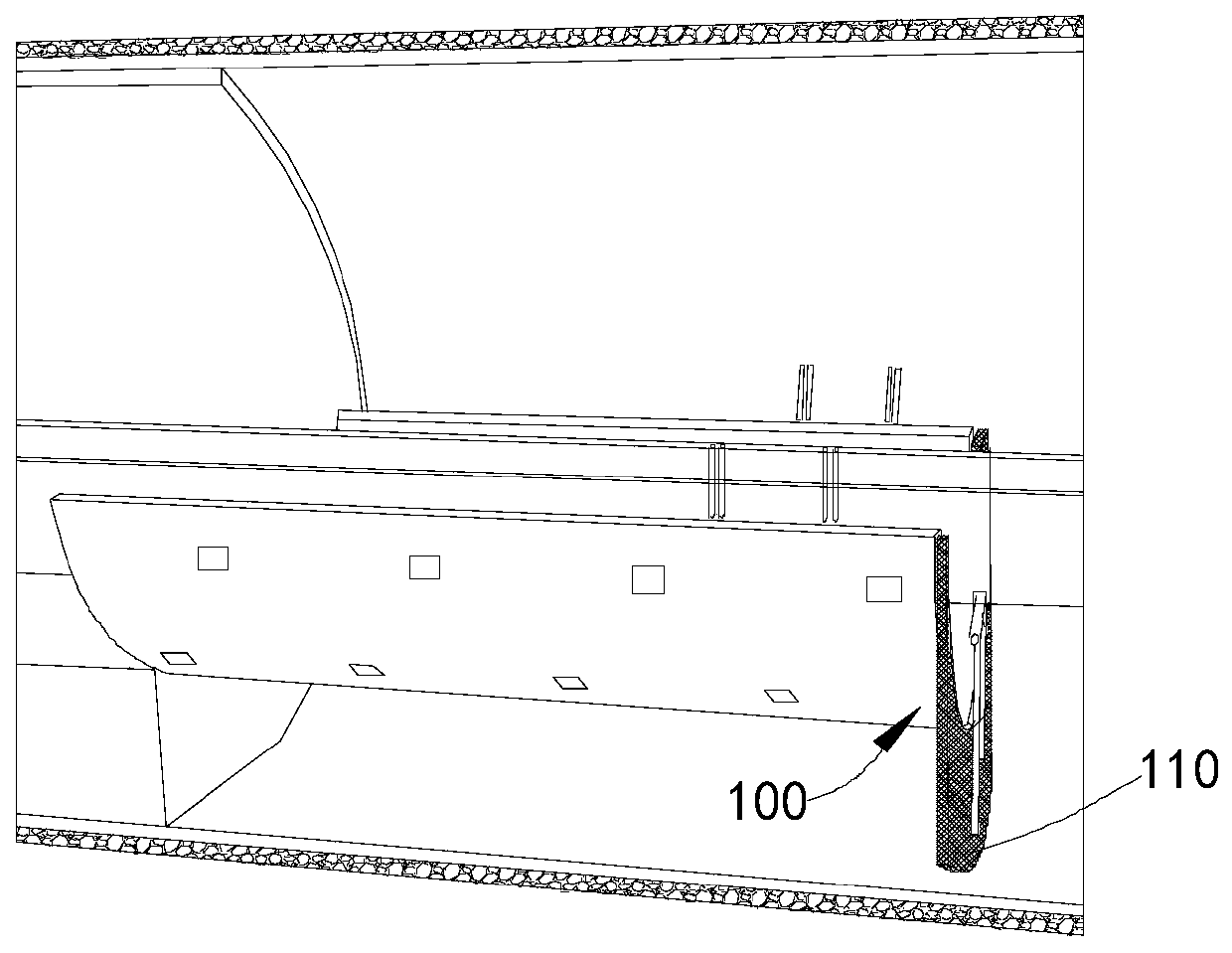 Supporting tooling system for multi-layer inverted arch construction of salt rock tunnel formation and construction method