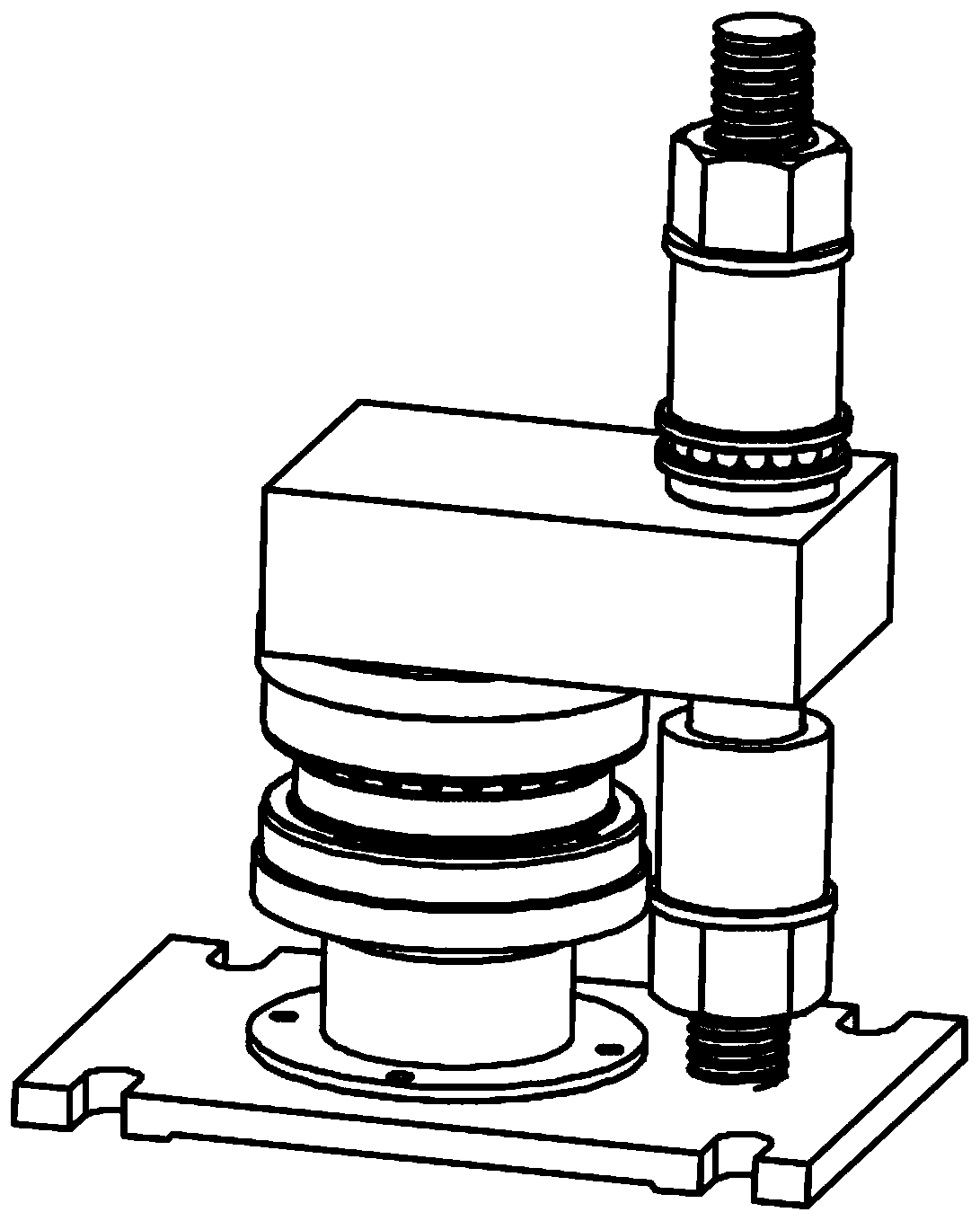 A test device and test method for the meshing ratio of the end gear of the servo tool post