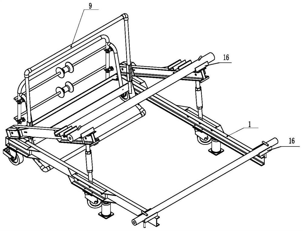 Giant land turtle-shaped cable paying-off and conveying method