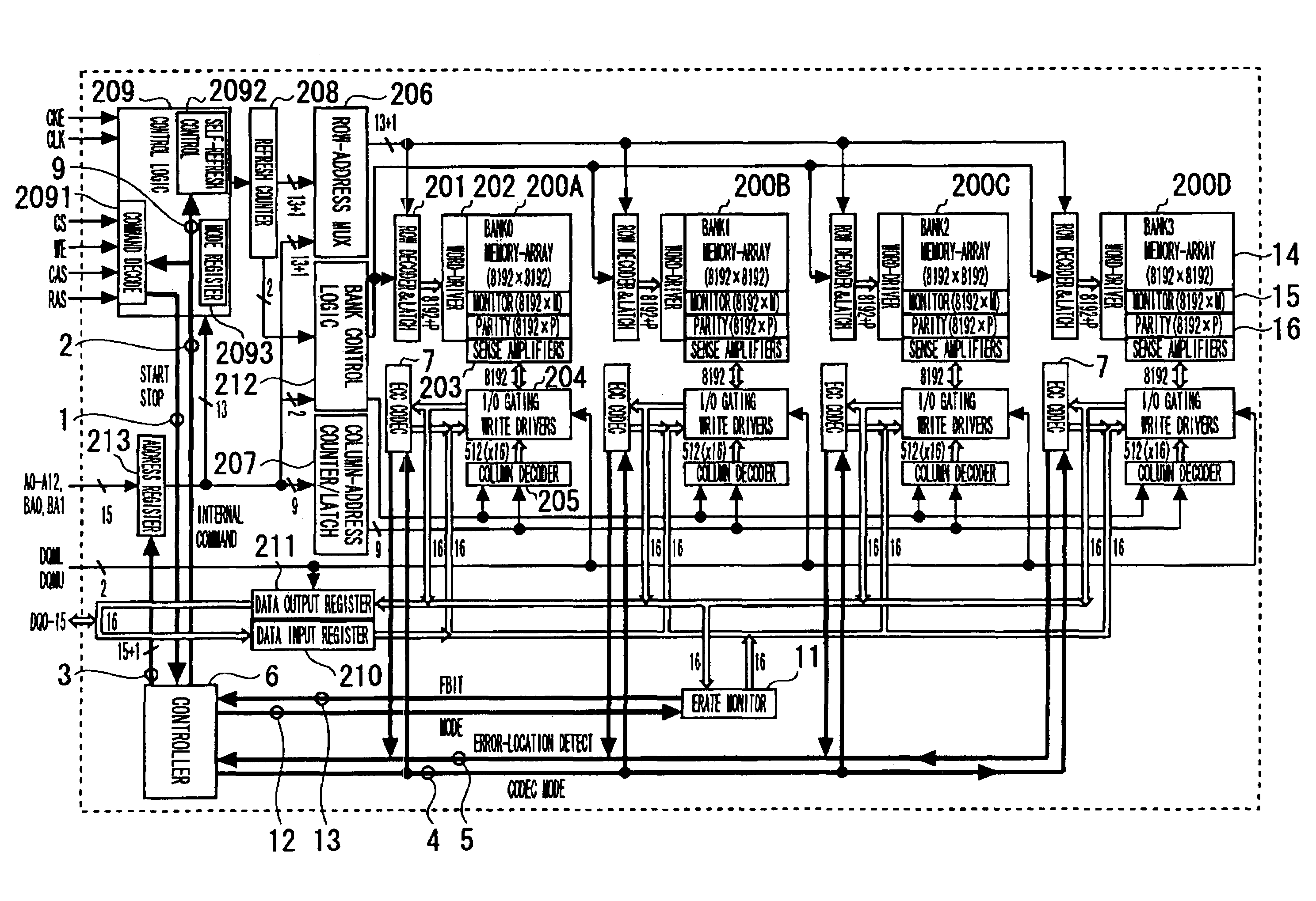 Semiconductor memory device and refresh period controlling method