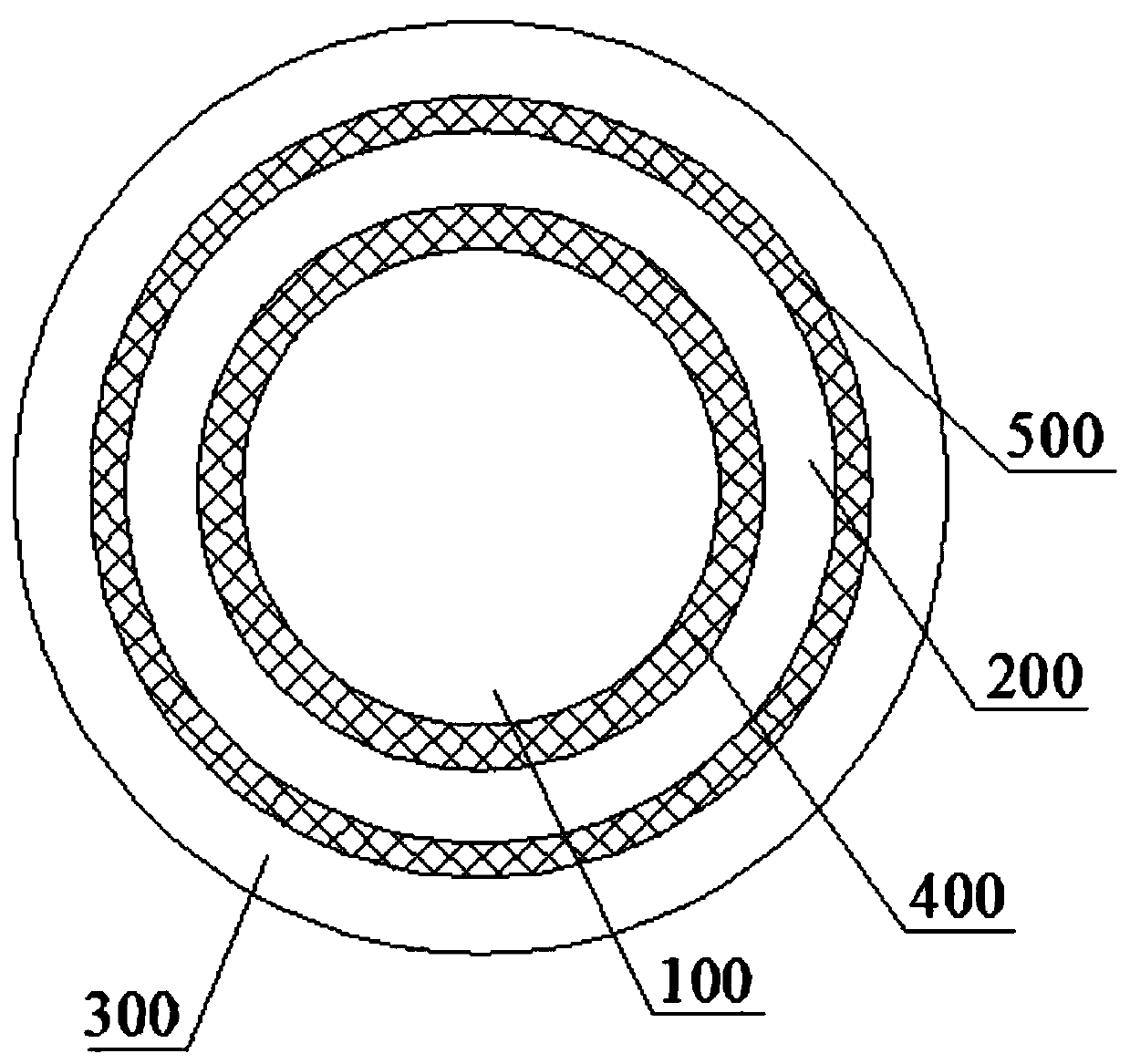 Glass fiber reinforced PE water supply pipe and preparation method thereof