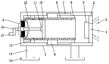 Air filtering device for spinning workshop