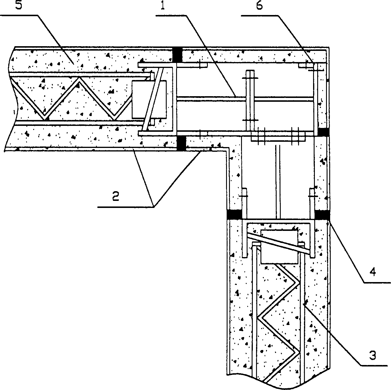 Method for building built-up steel structure bearing walling