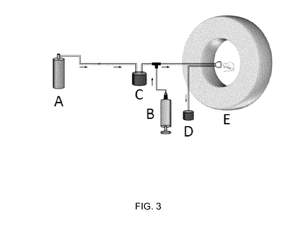 Pharmaceutical composition comprising fluorine-18 labelled gases