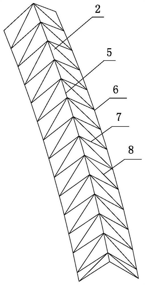 Construction method of large-span folded plate type steel roof truss