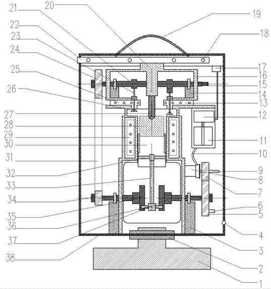 Internal combustion engine principle sound and light teaching demonstration system