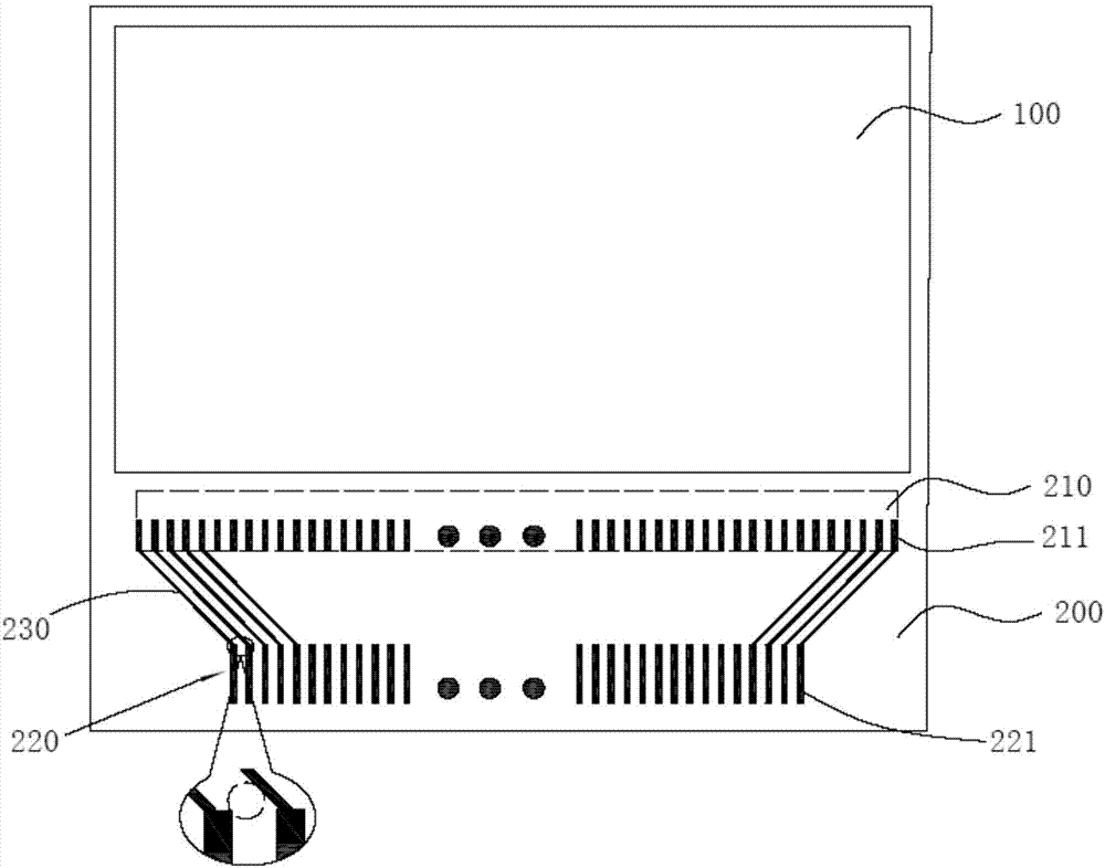 Narrow frame display panel and display