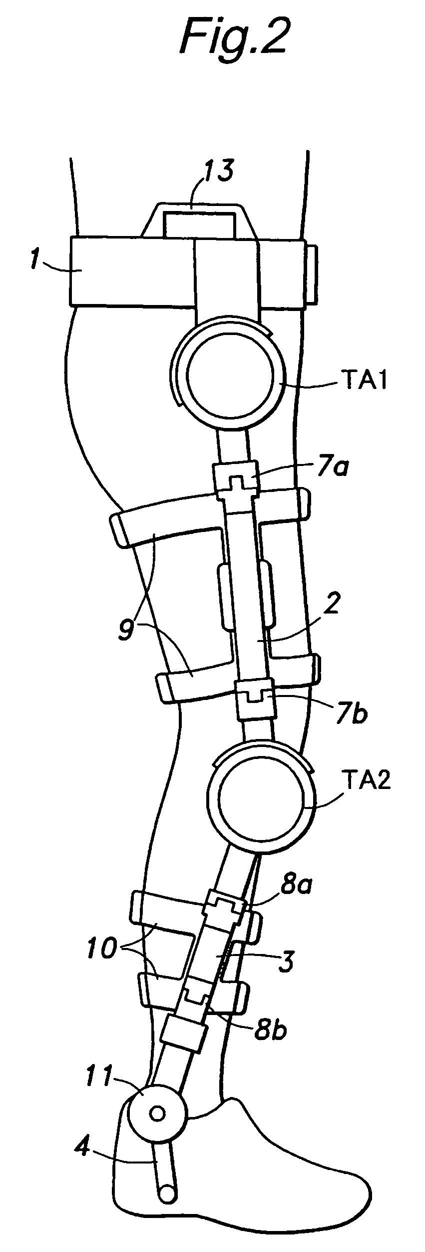 Walking assistance device having a pelvis support member that is easy to wear