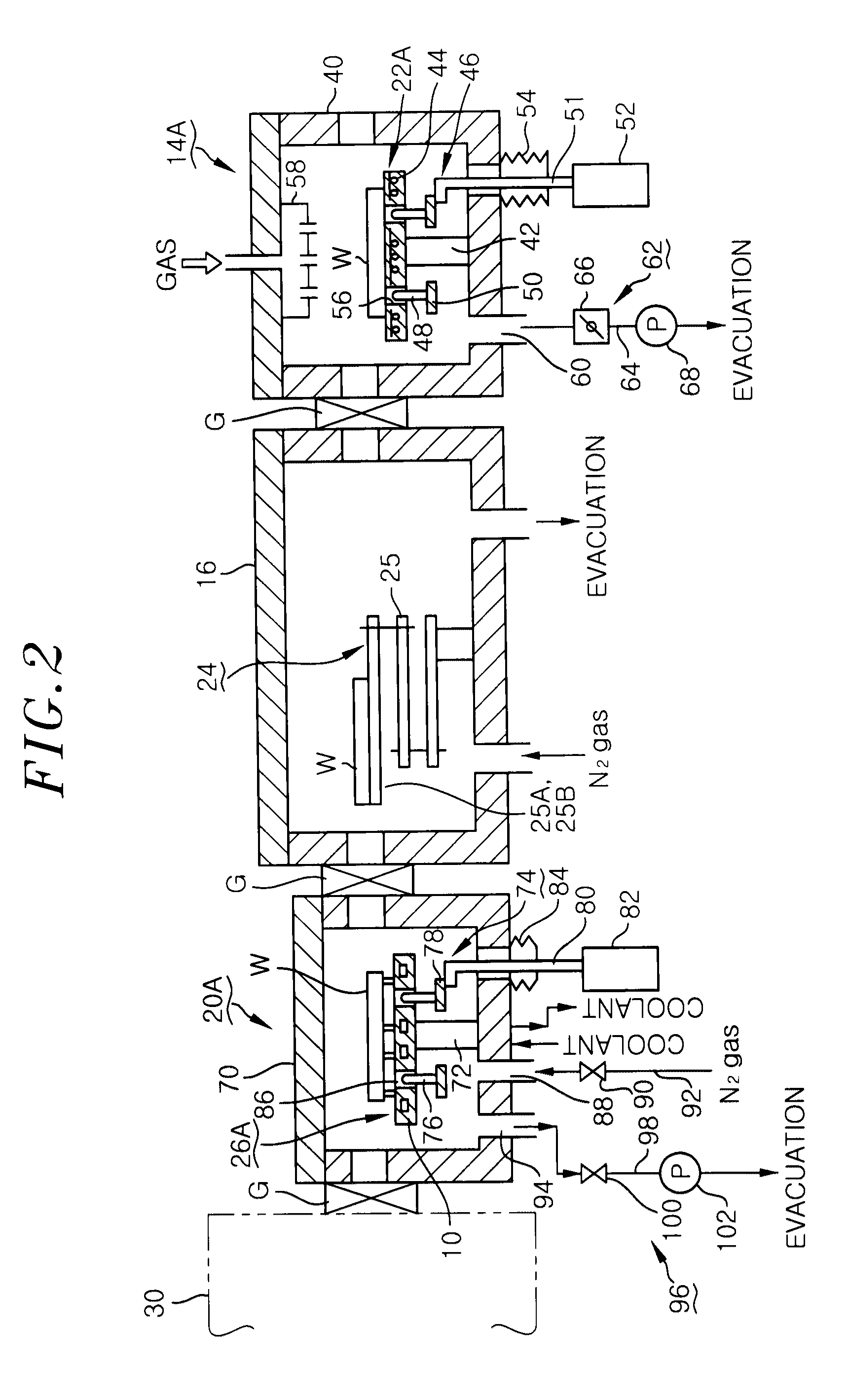 Support structure, load lock apparatus, processing apparatus and transfer mechanism