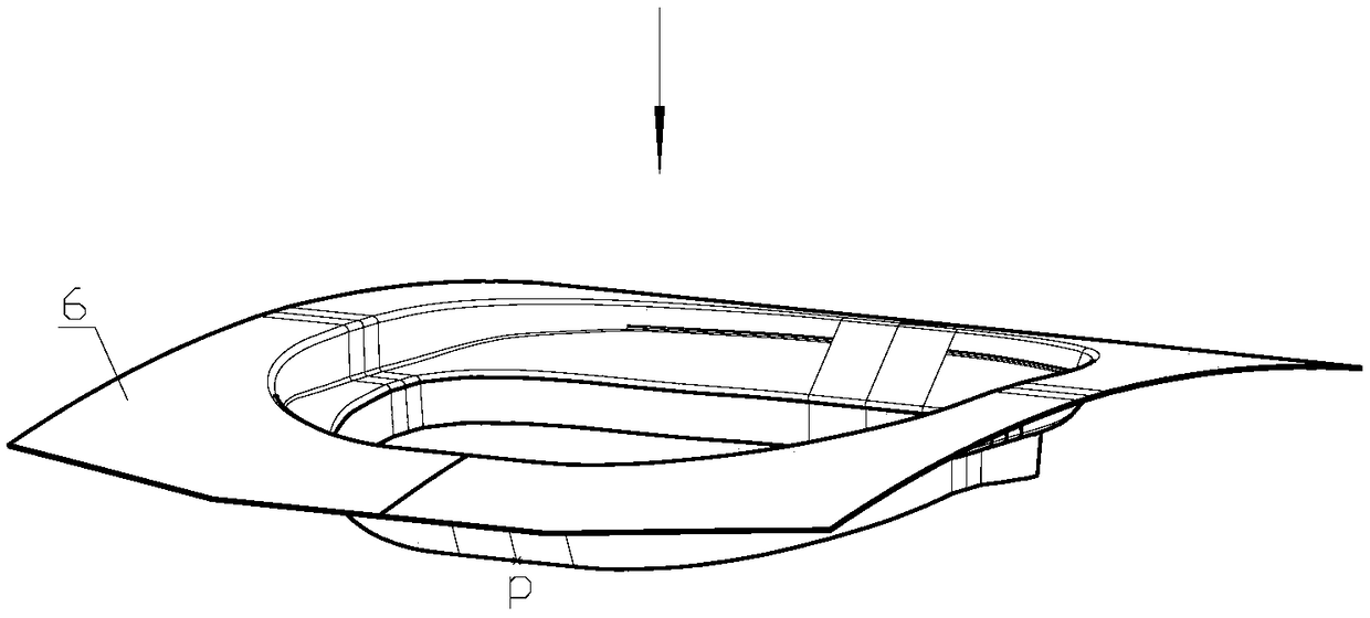 Aircraft gate area step-like wrap angle part drawing and forming method