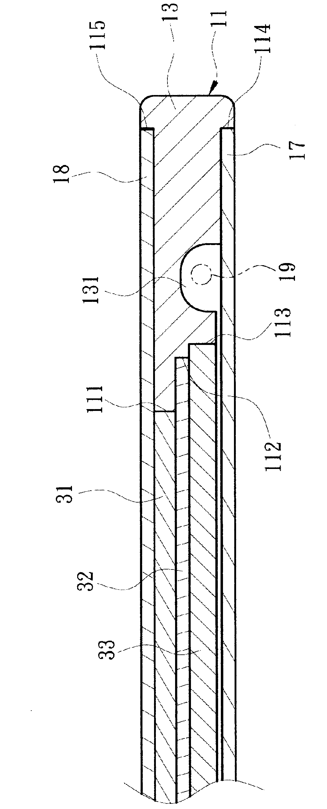 Wire passing hinge of portable computer