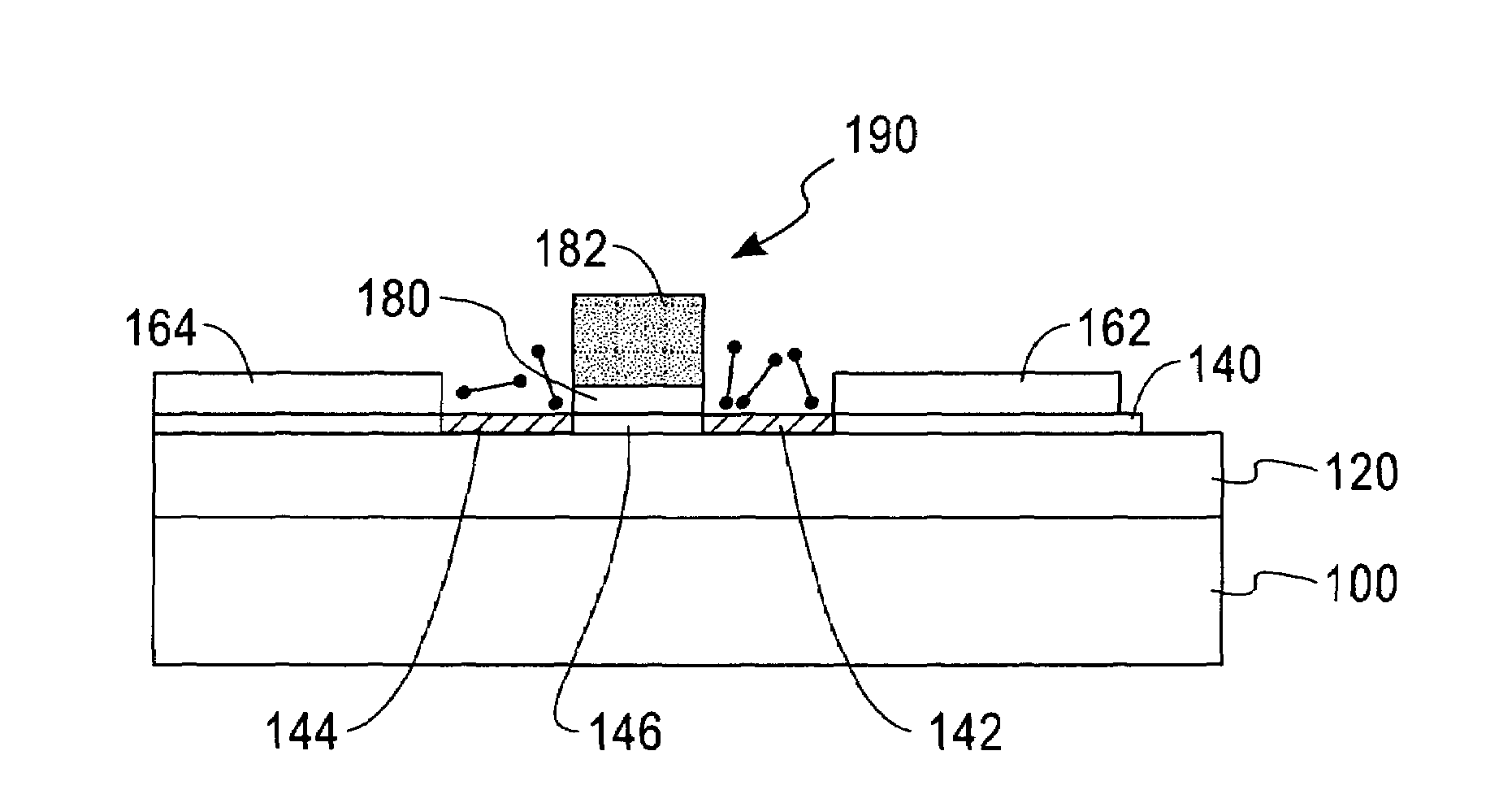 Device comprising doped nano-component and method of forming the device